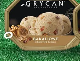 Lody familijne Grycan bakaliowe promocja w Biedronka