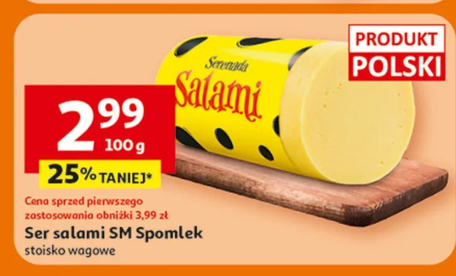 Ser salami stoisko wagowe promocja w Auchan