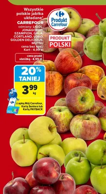 Jabłka polskie układane Carrefour promocja w Carrefour
