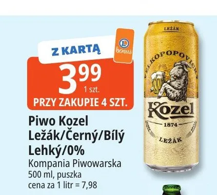 Piwo Kozel Bílý Lehky promocja w Leclerc