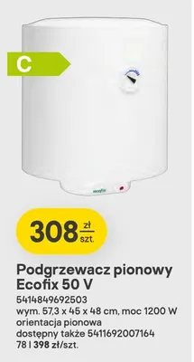 Podgrzewacz pionowy Ecofix 78 l promocja w Castorama
