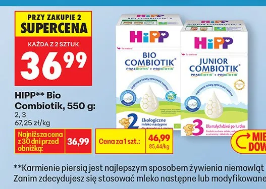 Mleko Bio Combiotik 2 promocja w Biedronka