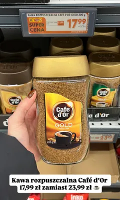 Kawa rozpuszczalna Cafe d'Or Gold promocja w Biedronka