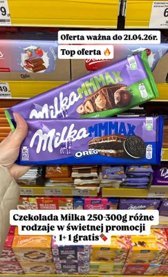 Czekolada 250-300 g różne rodzaje promocja w Dino