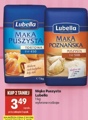 Mąka Puszysta Lubella Tortowa typ 450 promocja w Delikatesy Centrum