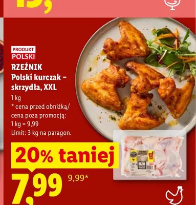 Polski kurczak skrzydła XXL Rzeźnik promocja w Lidl