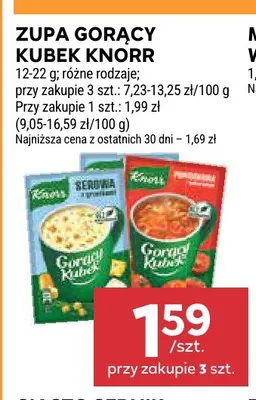 Zupa Gorący Kubek serowa Knorr promocja w Stokrotka