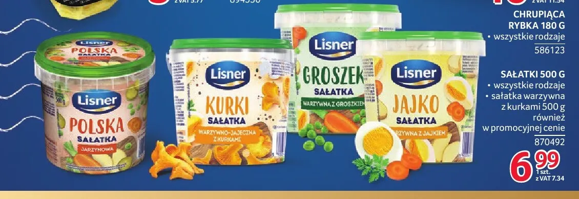 Sałatka warzywno-jajeczna z kurkami Lisner promocja w Selgros
