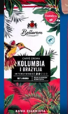 Kawa ziarnista Bellarom Kolumbia i Brazylia promocja w Lidl