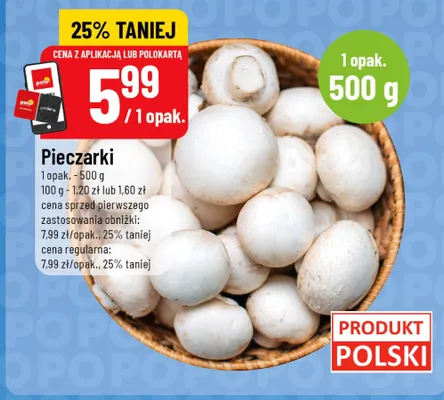 Pieczarki promocja w POLOmarket