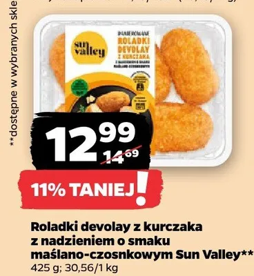 Roladki devolaj z kurczaka z nadzieniem o smaku maślano-czosnkowym promocja w Netto
