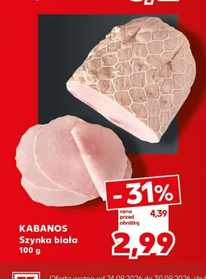 Szynka biała Kabanos promocja w Kaufland