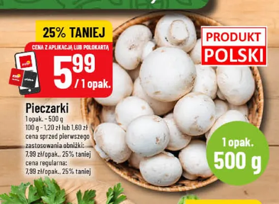 Pieczarki promocja w POLOmarket