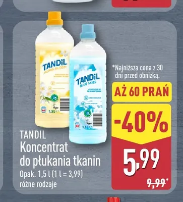 Koncentrat do płukania tkanin Tandil niebieski promocja w Aldi