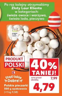 Pieczarki polskie promocja w Kaufland