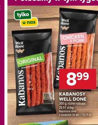 Kabanosy Chicken & Pork Well Done promocja w Stokrotka