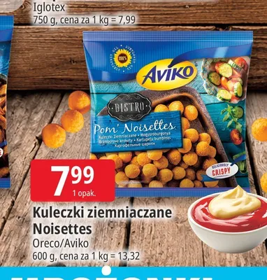 Kuleczki ziemniaczane Noisettes Aviko promocja w Leclerc