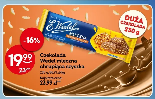 Czekolada Wedel mleczna chrupiąca szyszka promocja w Żabka