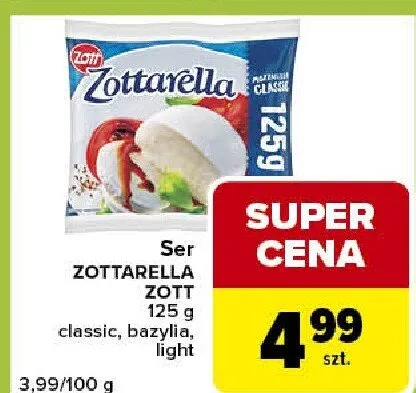 Ser zottarella light zott promocja w Carrefour Express