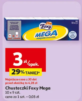 Chusteczki Foxy Mega promocja w Auchan