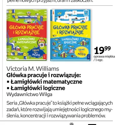 Książka Główka pracuje i rozwiązuje: Łamigłówki logiczne Victoria M. Williams promocja w Empik