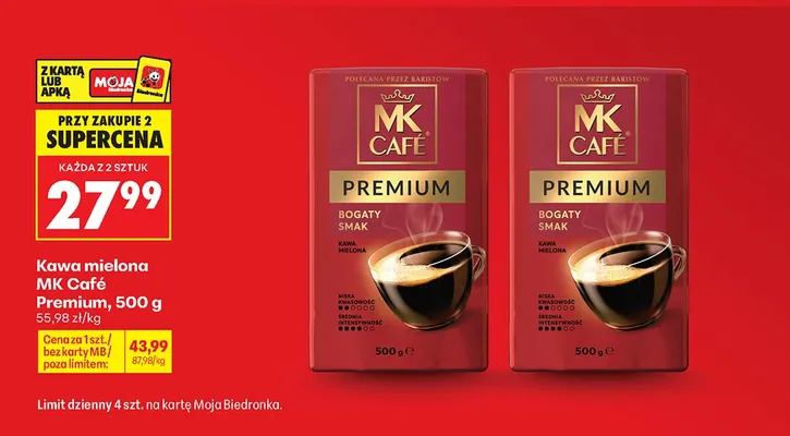 Kawa mielona MK Café Premium promocja w Biedronka