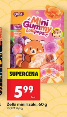 Żelki mini lizaki Qlove promocja w Biedronka