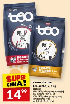 Karma dla psa sucha promocja w Twój Market