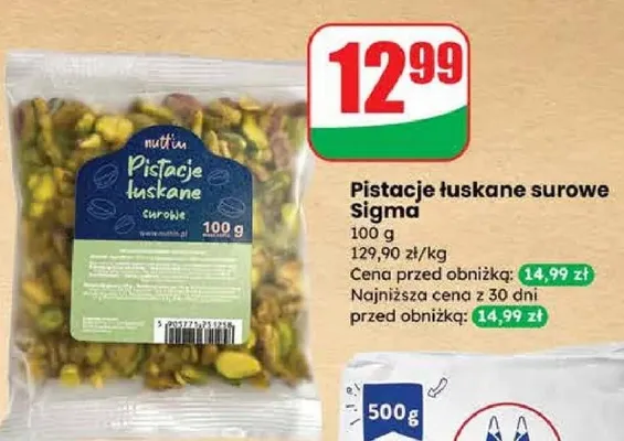 Pistacje łuskane surowe promocja w Dino