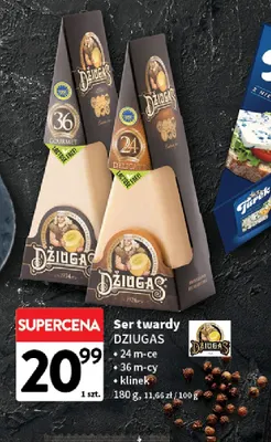 Ser twardy klinek 36 m-cy Dziugas promocja w Intermarche