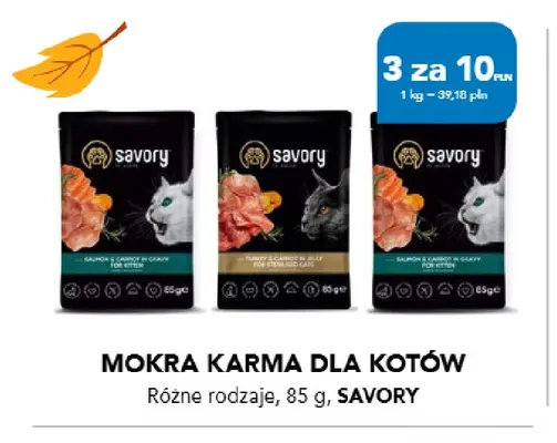 Mokra karma dla kotów Savory promocja w Aquael zoo