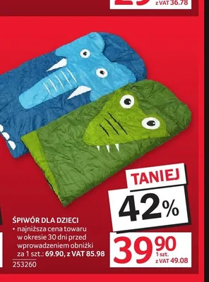 Śpiwór dla dzieci promocja w Selgros