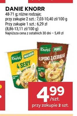 Danie Puree klopsiki z cebulką Knorr promocja w Stokrotka