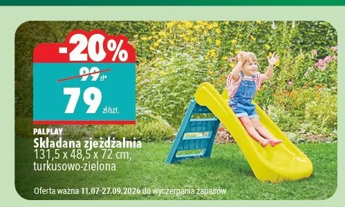 Składana zjeżdżalnia Palplay promocja w Biedronka Home