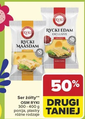 Ser żółty plastry różne rodzaje promocja w Carrefour Market