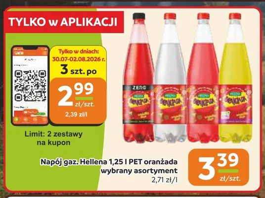 Napój gazowany Hellena Oranżada promocja w Gama