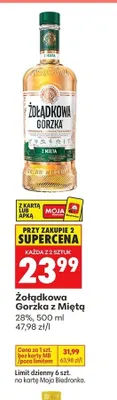 Likier Żołądkowa Gorzka z Miętą promocja w Biedronka