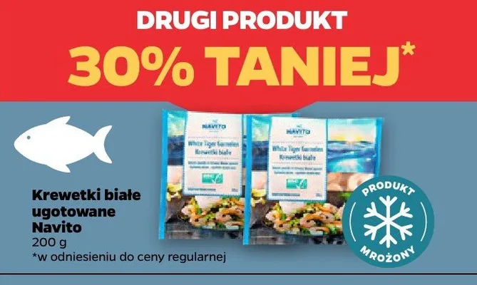 Krewetki białe ugotowane DRUGIE -30% promocja w Netto