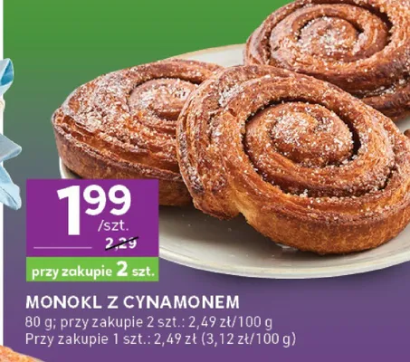 Monokl z cynamonem promocja w Stokrotka