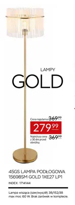 45GS lampa podłogowa 15698SM Gold 1xE27 LP1 promocja w Abra Meble