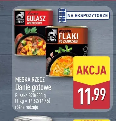 Danie gotowe gulasz wieprzowy Męska Rzecz promocja w Aldi