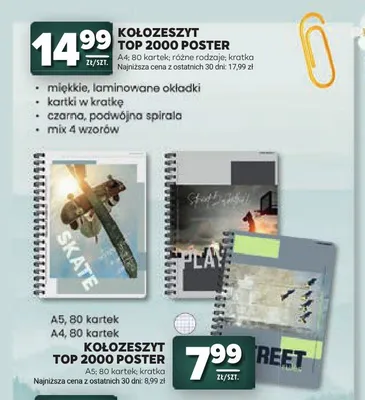 Kołozeszyt TOP 2000 Poster A5 promocja w Stokrotka