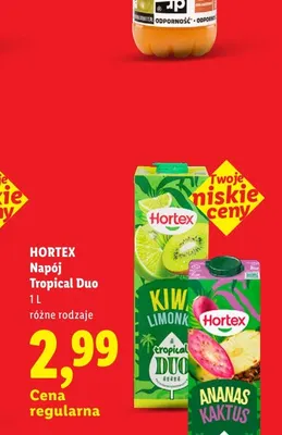 Napój Hortex Tropical Duo Kiwi Limonka promocja w Lidl