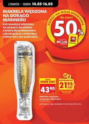 Makrela wędzona na gorąco Marinero promocja w Biedronka