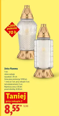 Znicz Flamma 29 cm promocja w Lidl