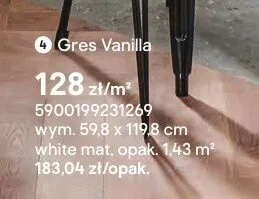 Gres Vanilla white mat 59,8x119,8cm promocja w Castorama
