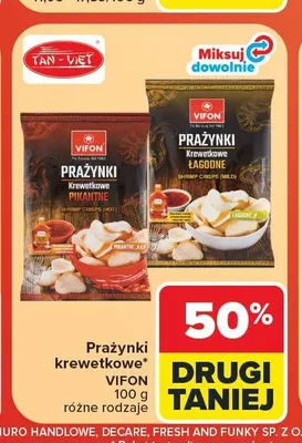 Prażynki krewetkowe łagodne Vifon promocja w Carrefour