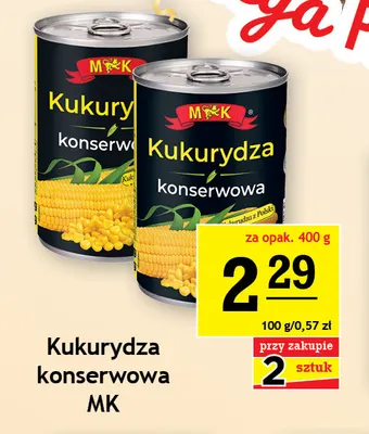Kukurydza konserwowa MK promocja w Gram Market