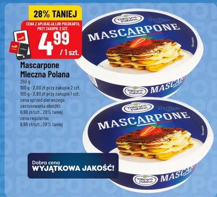 Ser Mascarpone Mleczna Polana promocja w POLOmarket