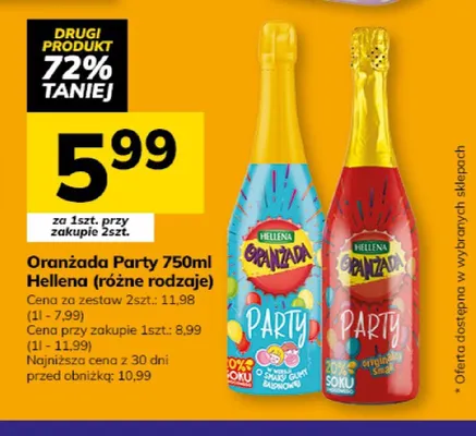 Oranżada Party Hellena 750ml promocja w Hitpol